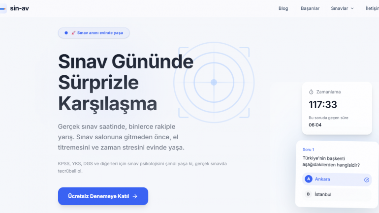 Sınav Hazırlığında Dijital Dönüşüm: sin-av.com ile Akıllı, Ölçülebilir ve Kişisel Çalışma